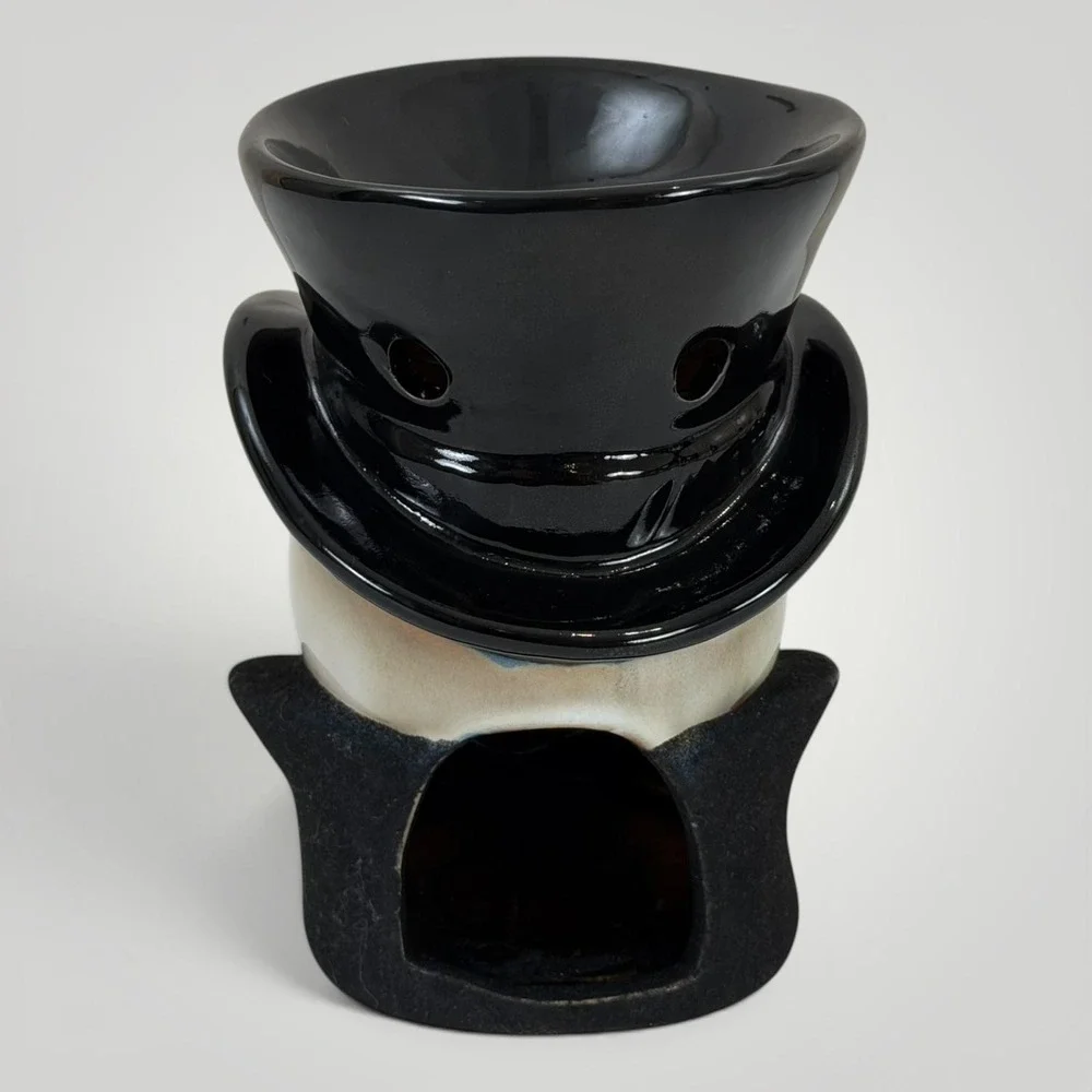 Yankee Candle Boney Head Skull‎ Tea Light Wax Warmer Halloween Gothic